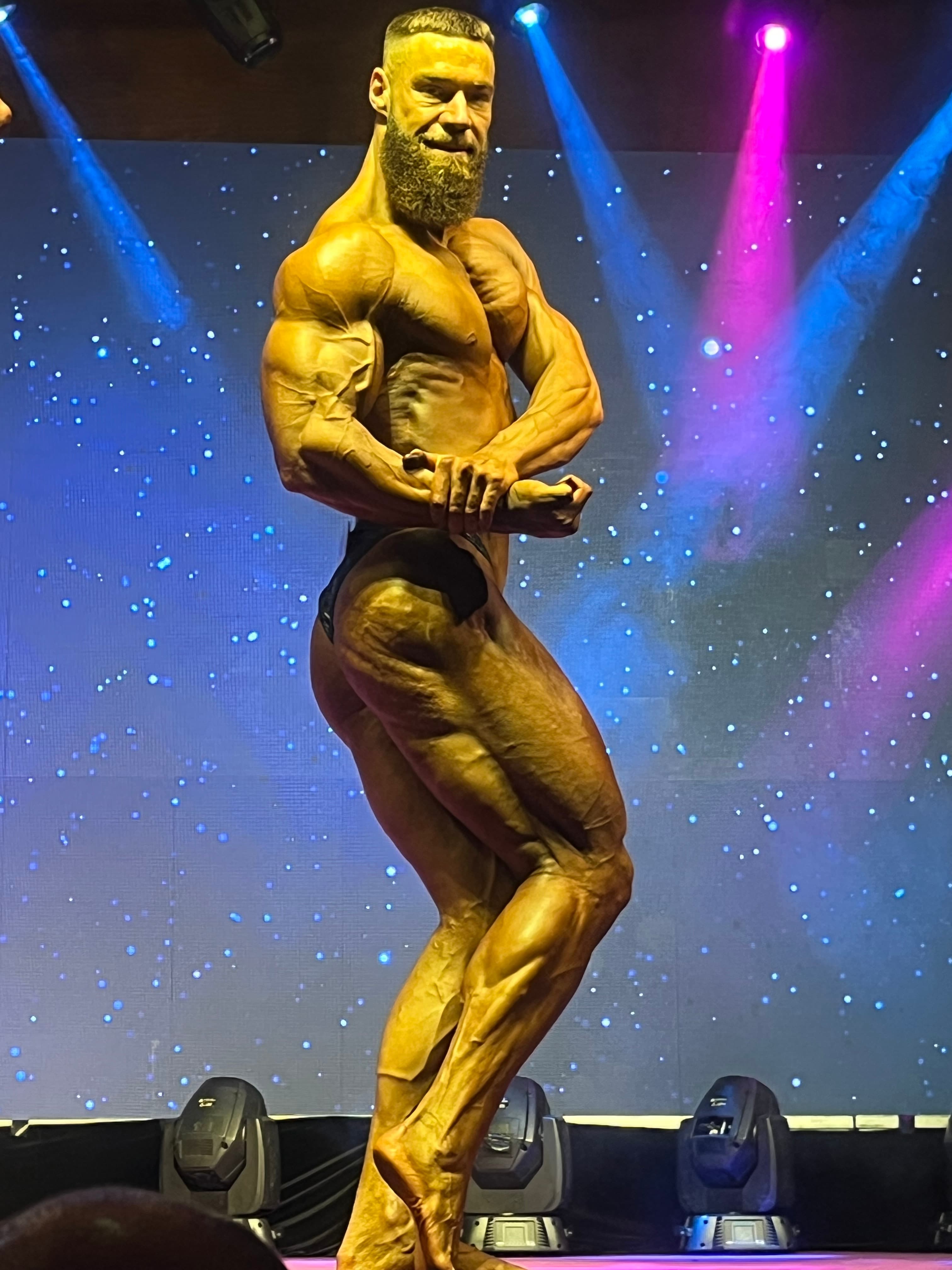 Bodybuilder posing